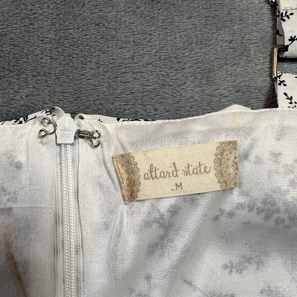 Altar’d State Sleeveless Ruffle Trim Floral Print Dress Size Medium Knee Length - Picture 4 of 11